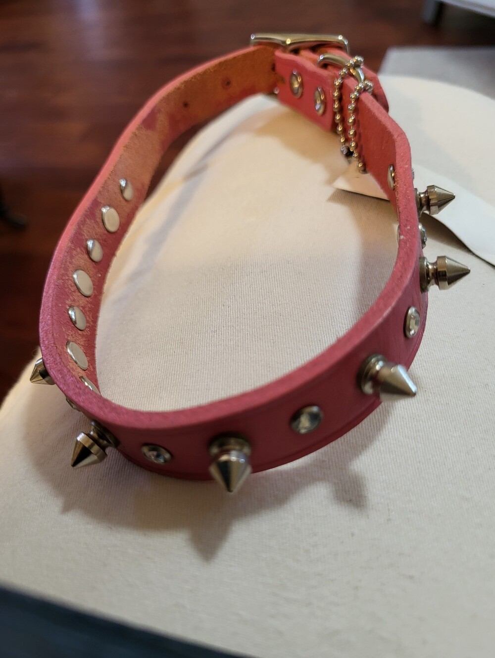 ✨️Pink Studded Spike Dog Collar